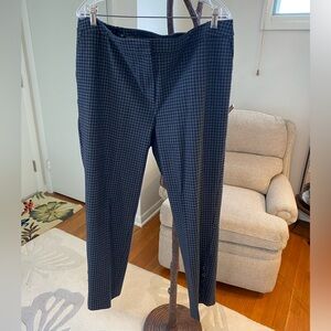 Talbots Hampshire Ankle black and gray checkered gingham pattern pants 18W